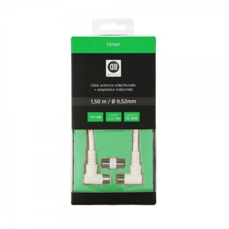 D2 Diffusion D2COAX150COUD2 câble coaxial 1,5 m 9.52 mm Blanc