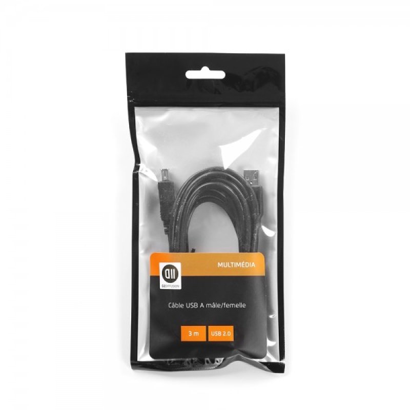 D2 Diffusion D2RALUSB300 USB cable USB 2.0 3 m USB A Black