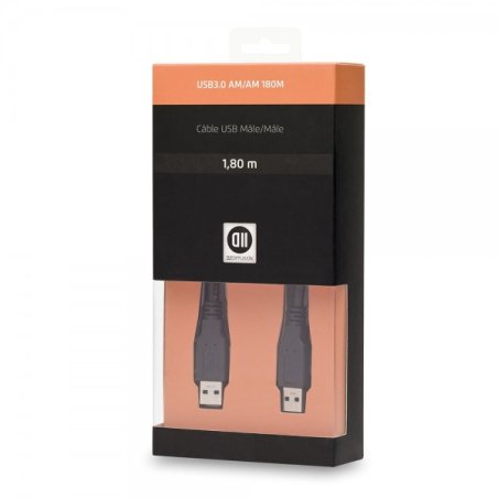 C ble USB2.0 A m le/m le 1.80m noir