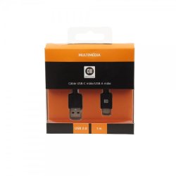 C ble USB-C 2.0/USB A m le 1m - noir new connecteur tablette/smartphone