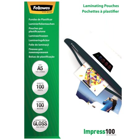 Fellowes pochette de plastification A5 100MIC 100PK 5351002