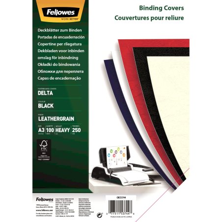 Fellowes DELTA COVER A3 BLACK 100PK (FSC) 5374401