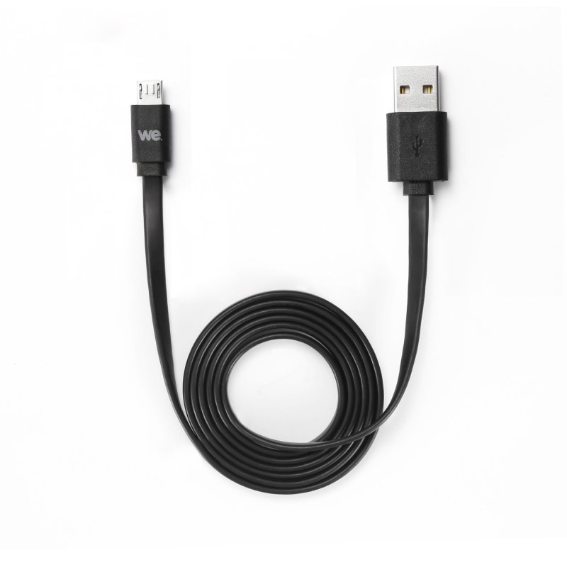 C ble USB/micro USB plat 1m noir - reversible