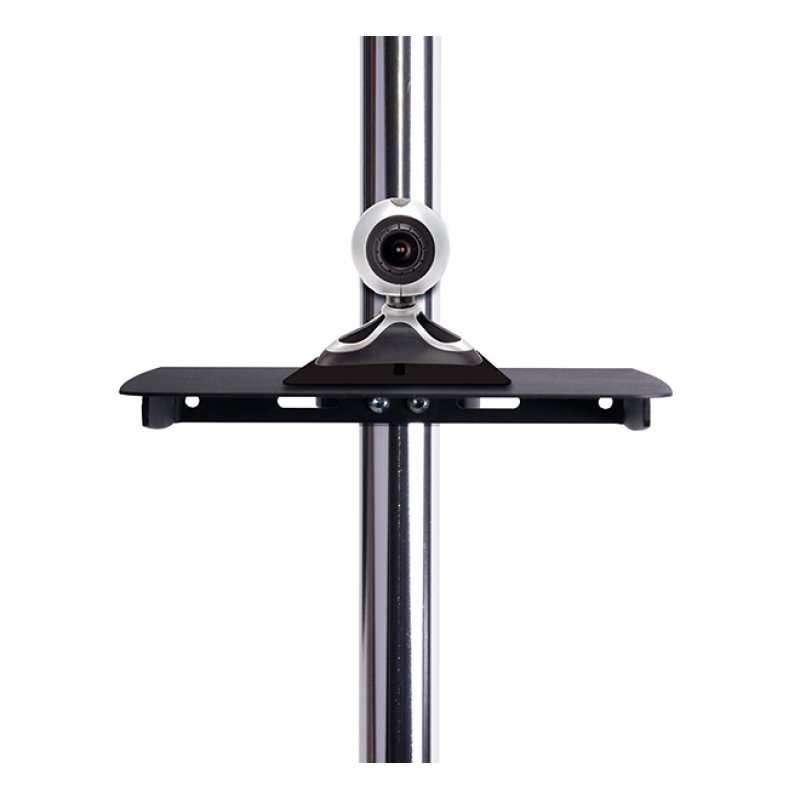 B-Tech Small AV Accessory Shelf (Steel) for Collar Mounting - 300 x 300mm