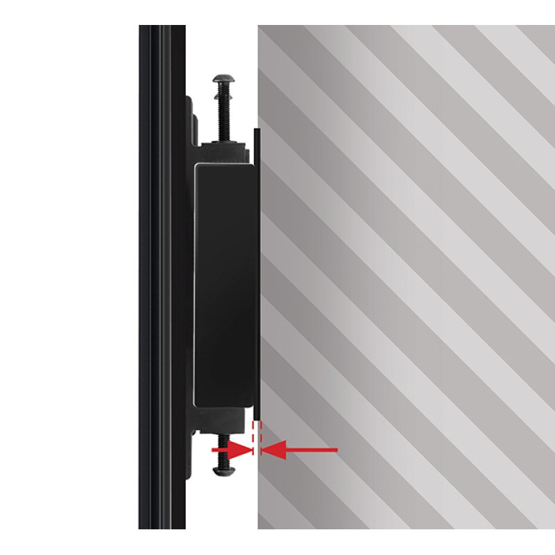 SYSTEM X Kit de fixation mural pour rail BT8390 - 5mm du mur / BT8390-WFK1/B