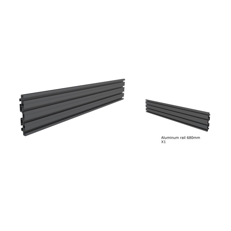 Multibrackets M Pro Series - Single Screen Rail 68cm Black