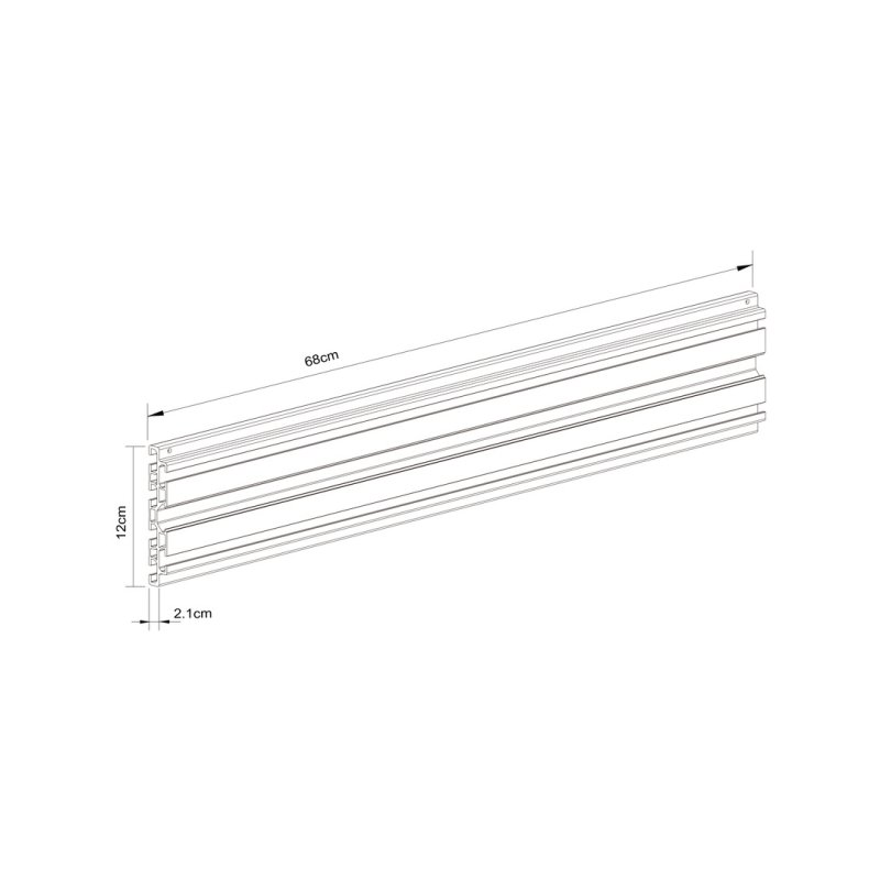 Multibrackets M Pro Series - Single Screen Rail 68cm Black