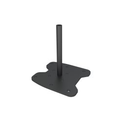 Embase à fixer au sol MULTIBRACKETS Noir M Pro Series Acier, poids max 90 kg po