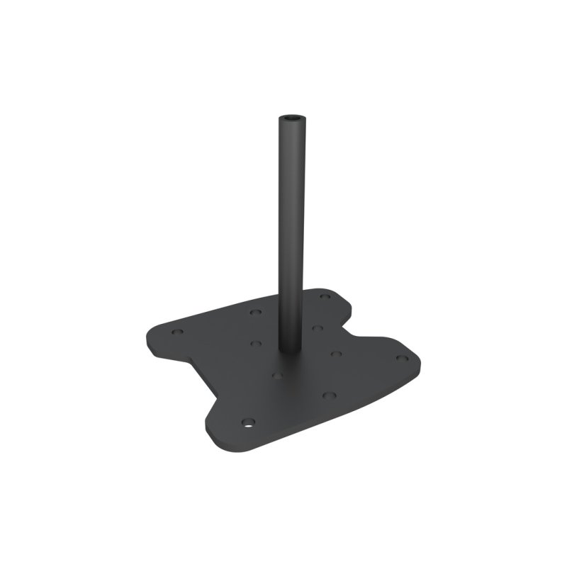 Embase à fixer au sol MULTIBRACKETS Noir M Pro Series Acier, poids max 90 kg po