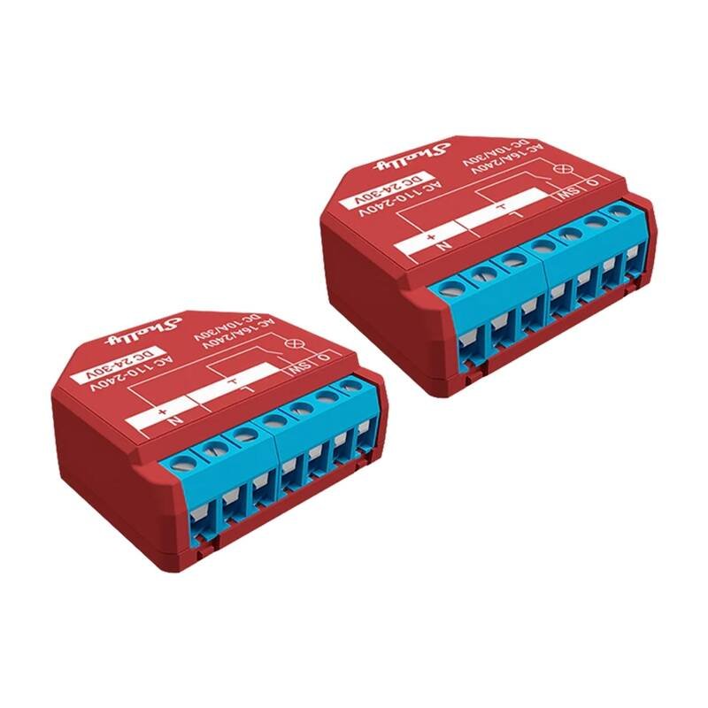 Shelly Relais "Plus 1PM" WLAN 16A BT Messfunktion Unterputz 2-pack