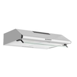 Hotte visière 60cm , Inox , Aspiration : 189m3/h , Hauteur 14cm , Filtr *