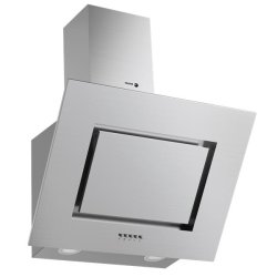 Hotte déco murale inclinée 60cm , Inox, Aspiration : 608m3/h , Filtre à *