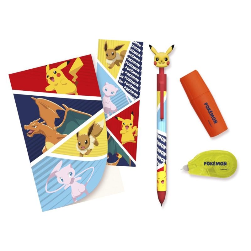 POKEMON - Set de Papeterie avec un Bloc-note - 5pc