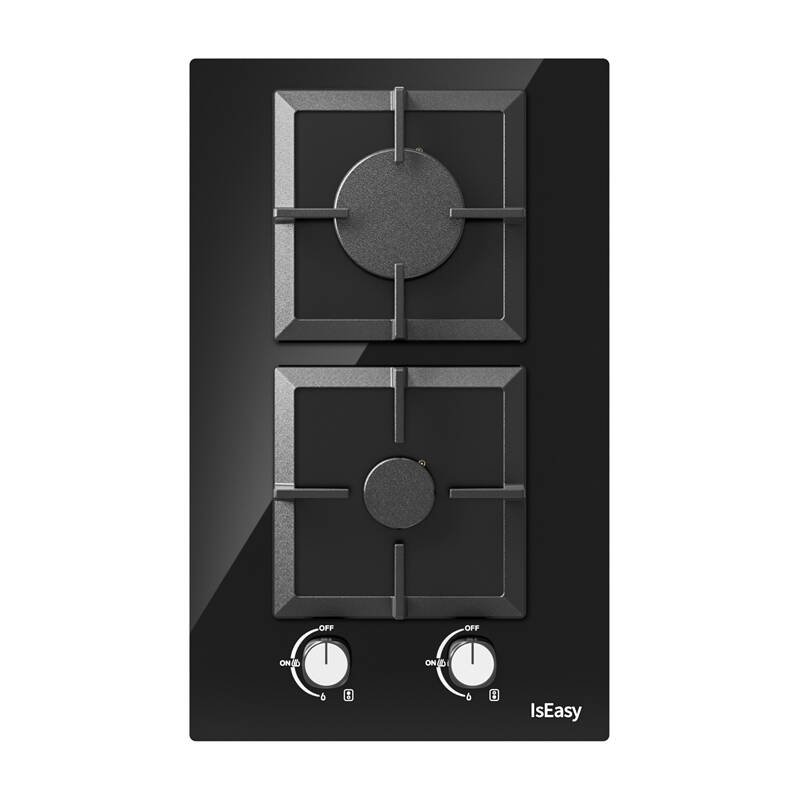 IsEasy MGBG-312S2C dual-zone glass gas stove (square)