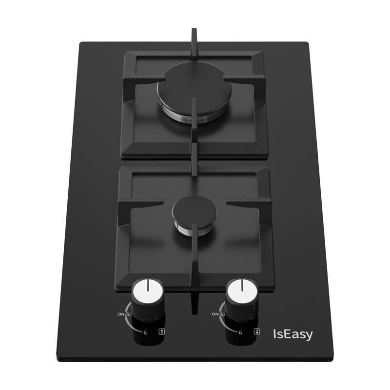 IsEasy MGBG-312S2C dual-zone glass gas stove (square)