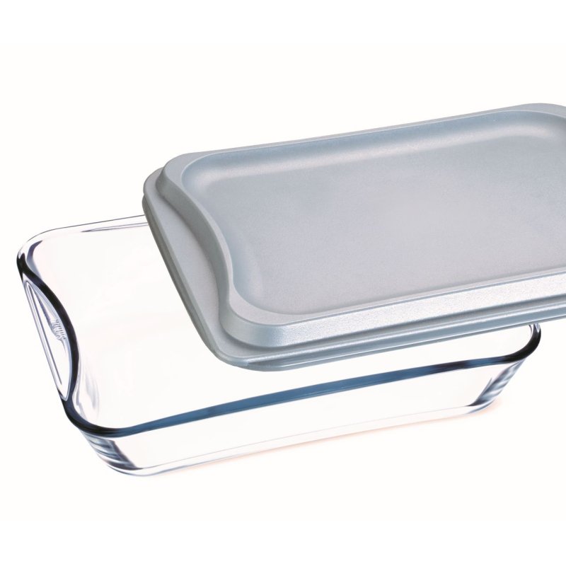 SIMAX Plat à Four rectangulaire avec Couvercle de conservation - Cont 3,5 L - Dim 35 x 27 x 6 cm - Verre Borosilicate