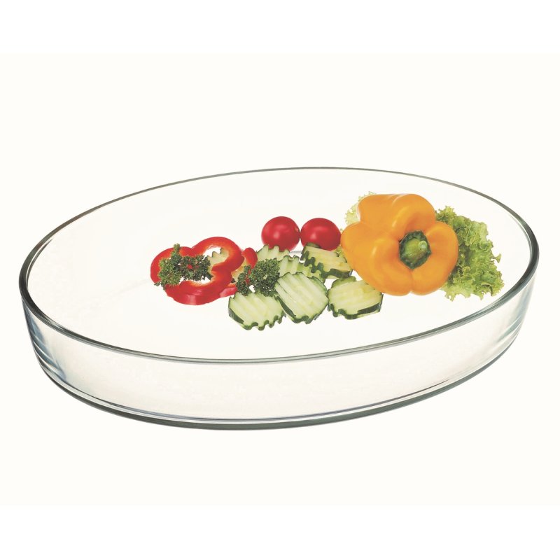 Plat à four ovale, contenance 3L, dimensions 350 x 240 x 62 mm - verre borosilicate -très haute résistance 7126 SIMAX
