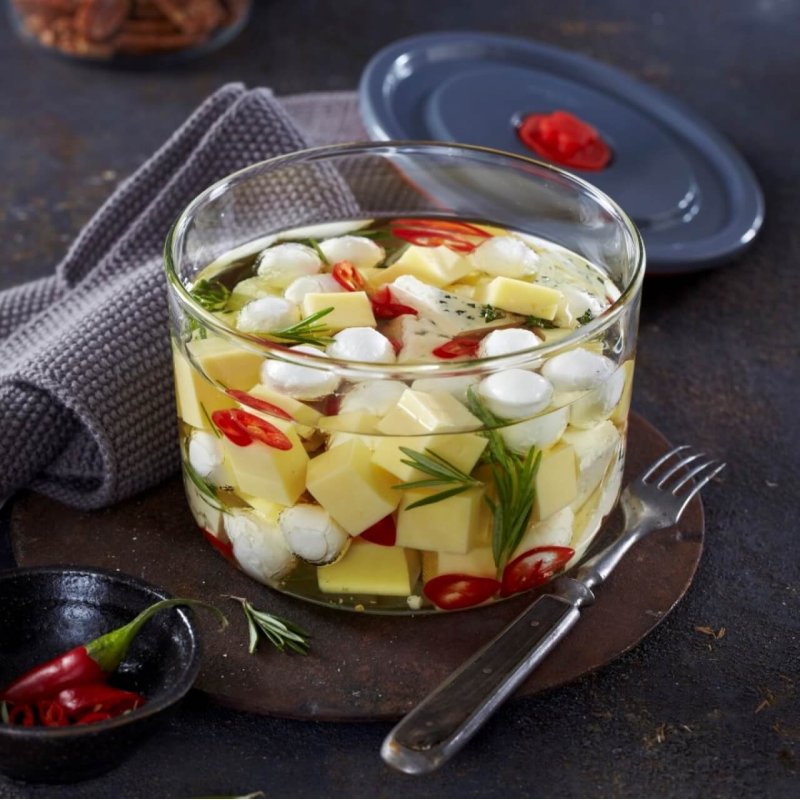 Boite alimentaire ronde avec couvercle plastique et valve - cont 0,35L, dim 116 x 76 mm - verre borosilicate - 5130/L