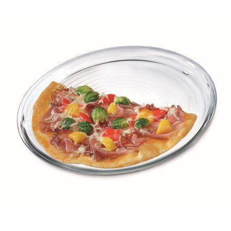 Plat à four pour pizza, dimensions Ø 320 x 20 mm - verre borosilicate - très haute résistance 6826 SIMAX