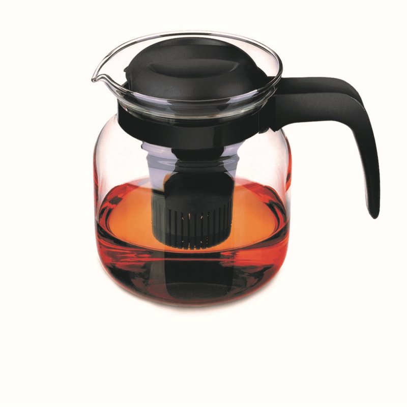 Théière Matura avec filtre en plastique, cont 1L, dim 174 x 145 mm - verre borosilicate - très haute résistance