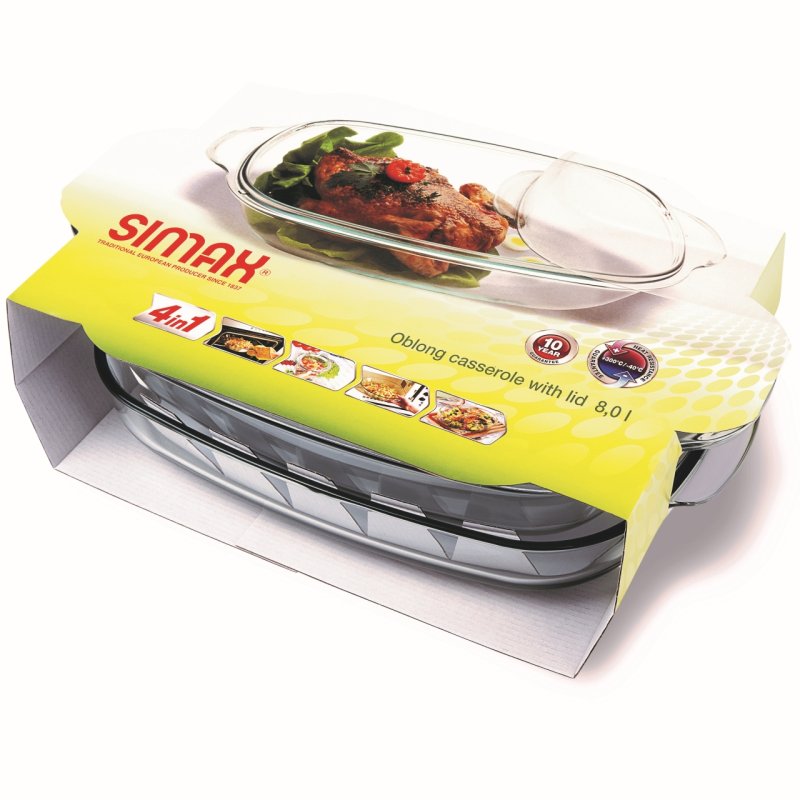 Bohemia Cristal 021 002 004 baking dish 8 L Oval Casserole baking dish