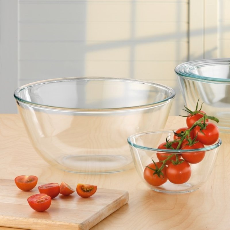Bol en verre - contenance 1,70 l, dimensions Ø 210 x 103 mm - verre borosilicate-très haute résistance 6836 SIMAX