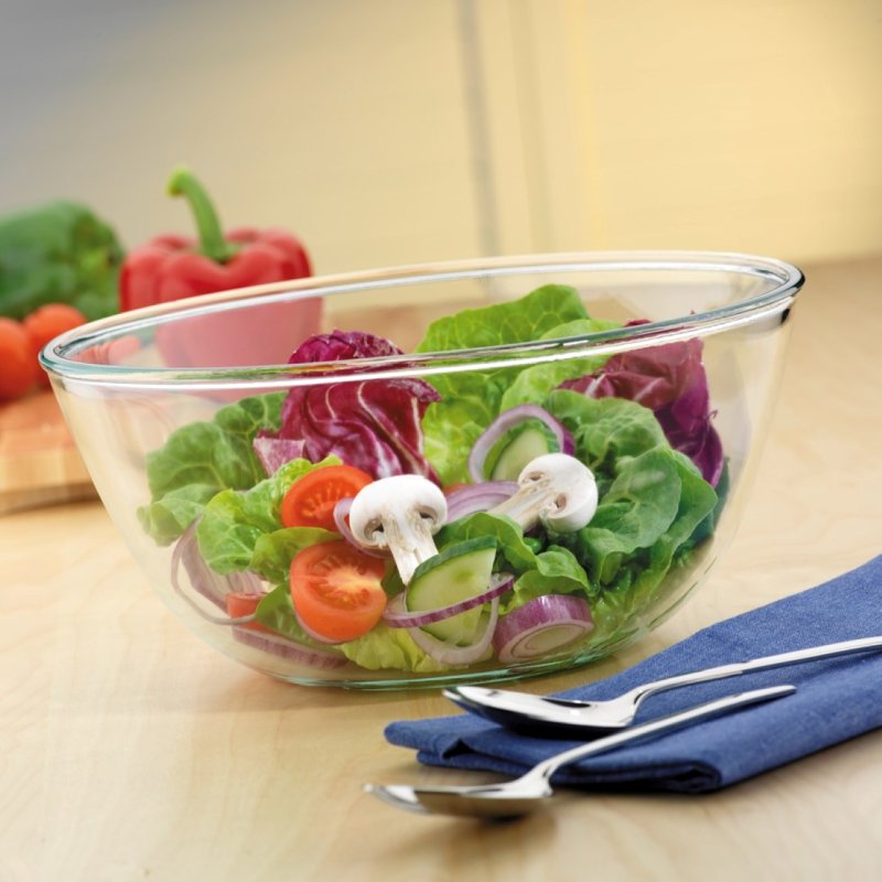 Bol en verre - contenance 3,5 l, dimensions Ø 270 x 125 mm - verre borosilicate-très haute résistance 6646 SIMAX