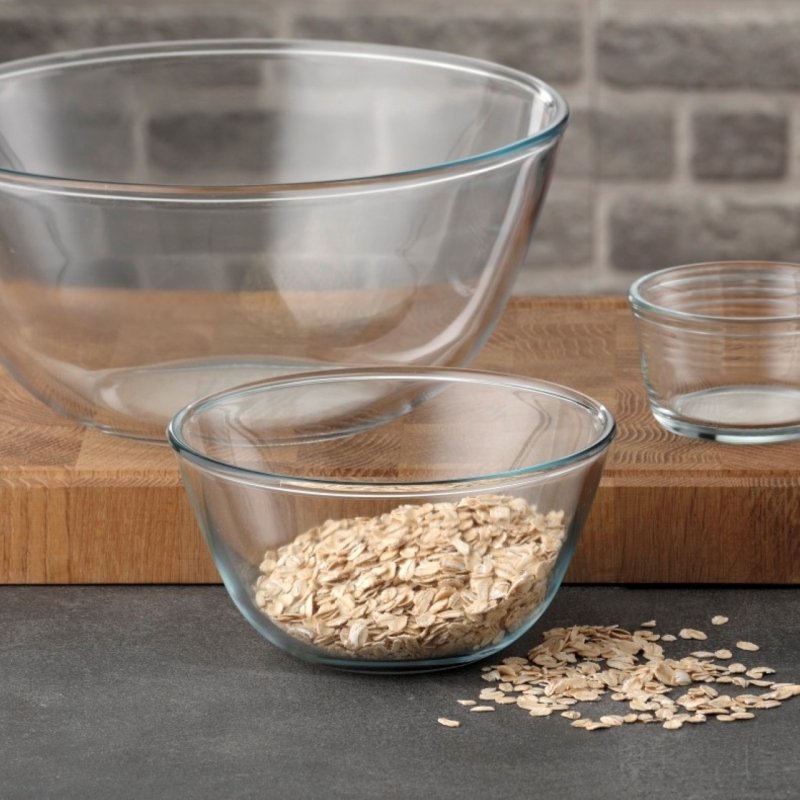 Bol en verre de qualité - Contenance 0,5 l - Diamètre 15 cm - Hauteur - Verre borosilicate très haute résistance -