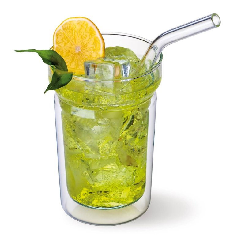 Coffrets de 6 pailles en verre résistant brosse, dimensions 10x200 mm - verre borosilicate-très haute résistance