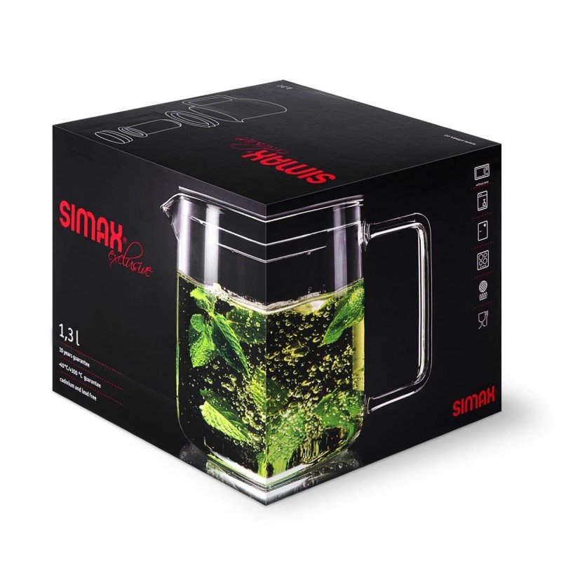 Théière avec infuseur en inox, contenance 1,30L, dimensions 181x139 mm - verre borosilicate-très haute résistance