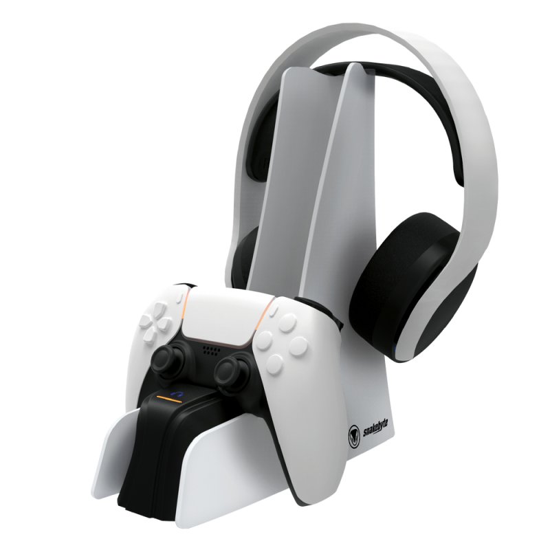 Snakebyte Dual Charge 5 & Headset Stand (White) PS5