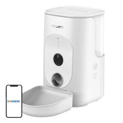 Automatic pet feeder with Camera Dogness F15 4L with melanine bowl (white)