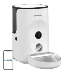 Automatic pet feeder with Camera Dogness F15 4L with stainless steel bowl (white)