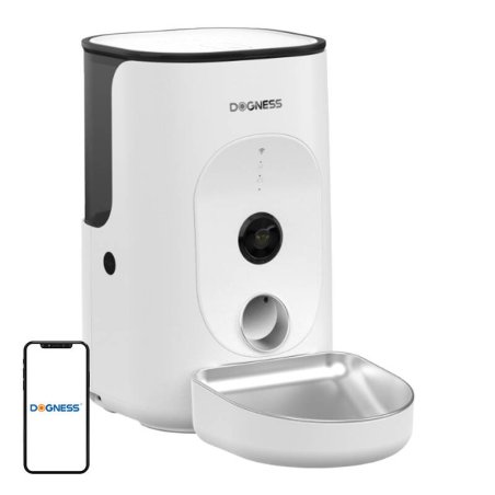 Automatic pet feeder with Camera Dogness F15 4L with stainless steel bowl (white)