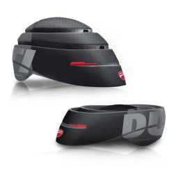 Ducati DUC-HLM-FLD/L sports headwear Black, Grey, Red