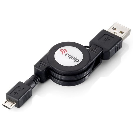 Equip 128595 câble USB USB 2.0 1 m USB A Micro-USB B Noir