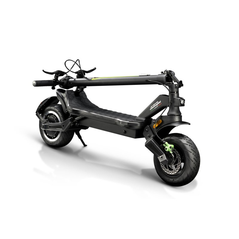 Trottinette Lamborghini Alext Verte avec clignotants - Cadre Acier et Aluminium