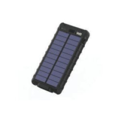 WE Batterie de secours 10000 mAh - Antichocs - 2 ports USB - 10W - Panneaux sola