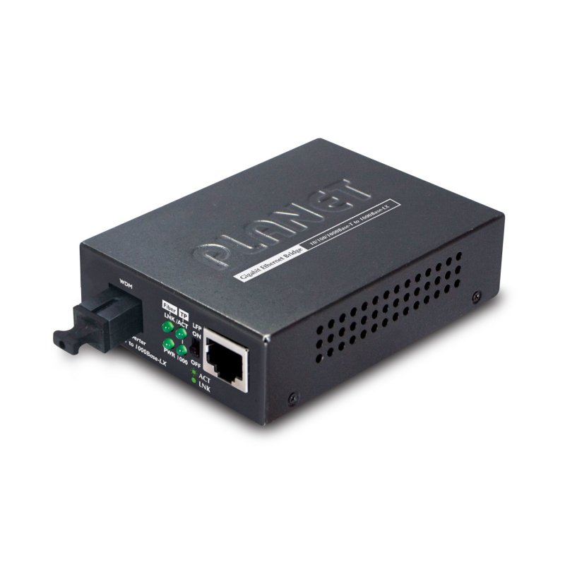 PLANET GT-806A15 network media converter 2000 Mbit/s 1310 nm Black
