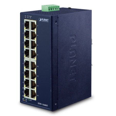 PLANET ISW-1600T commutateur réseau Non-géré Fast Ethernet (10/100) Bleu