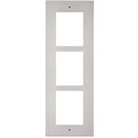 2N IP Verso cadre encastré 3 modules gris