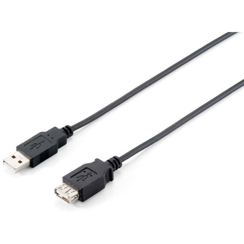 Equip USB 2.0 Type A Extension Cable Male to Female, 1.8m , Black
