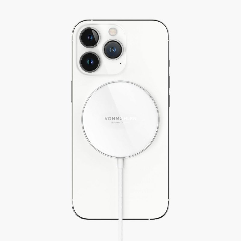 Vonmählen Wireless Charger Aura Mini magnet. Ladekabel White