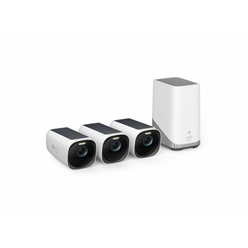 Eufy eufyCam S330 (eufyCam 3) 3-Cam Kit Boîte Caméra de sécurité IP Extérieure 3840 x 2160 pixels Mur