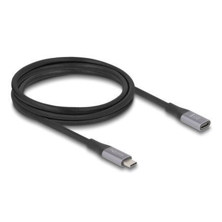 DeLOCK 81202 USB cable USB4 Gen 2x2 2 m USB C Black, Grey
