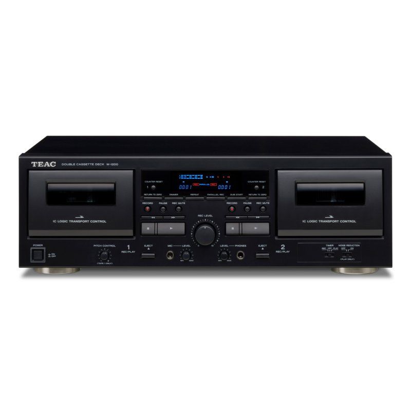 TEAC W-1200 Cassette deck 2 deck(s) Black