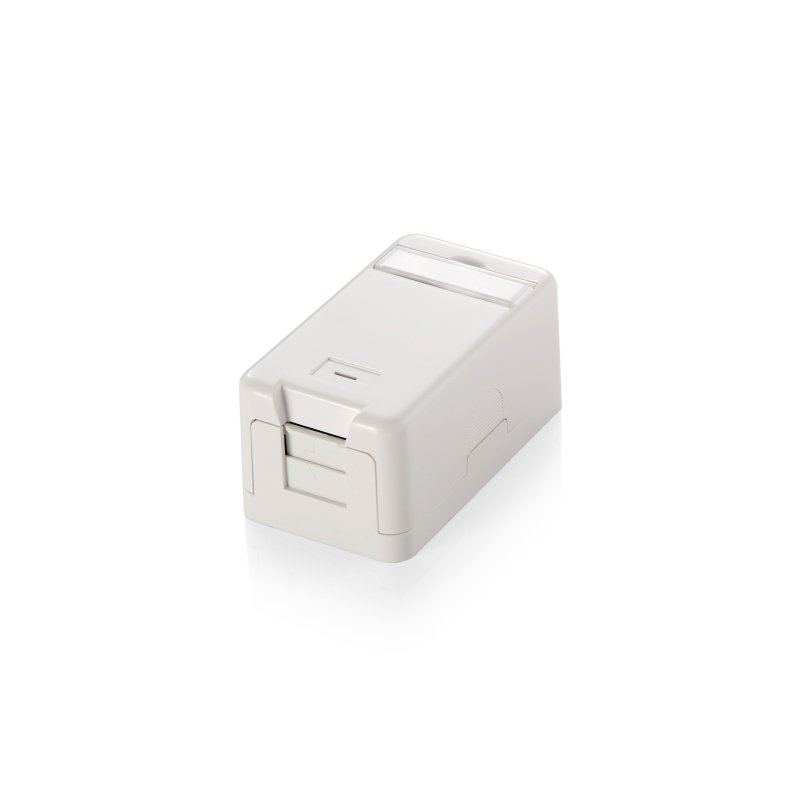 Equip 125121 Surface Mounted Keystone Box for 1 Keystone Jack, white
