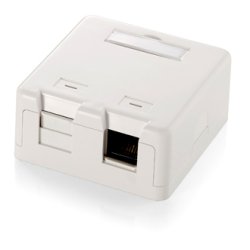 Equip 125122 Surface Mounted Keystone Box for 2 Keystone Jacks, white