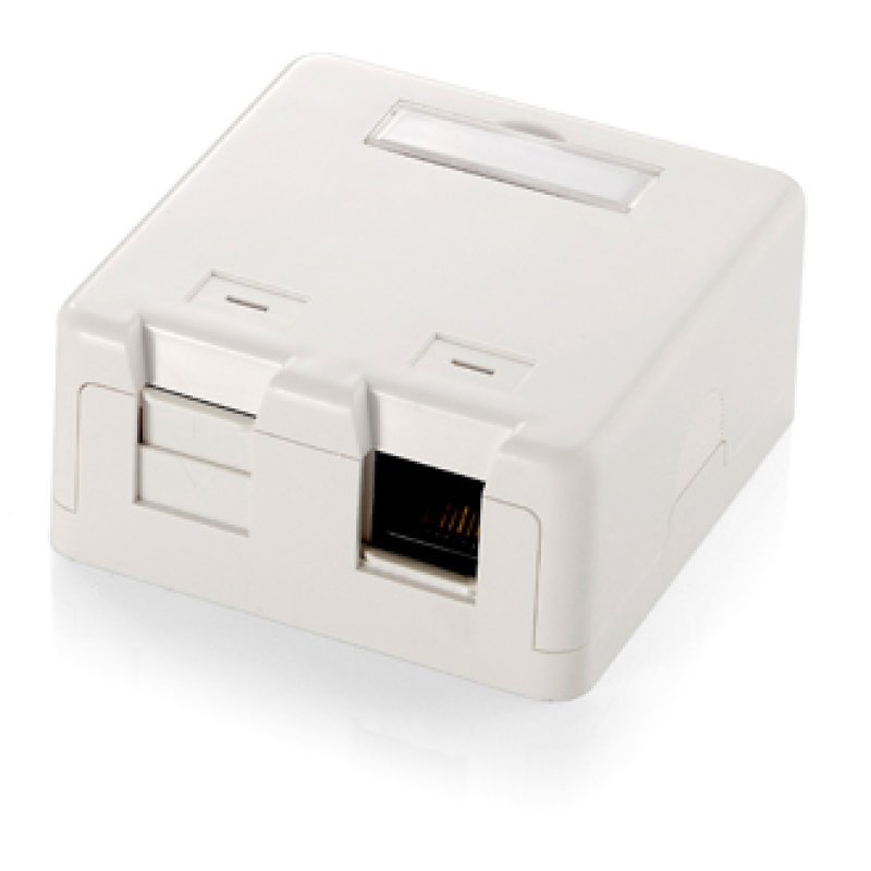 Equip 125122 Surface Mounted Keystone Box for 2 Keystone Jacks, white