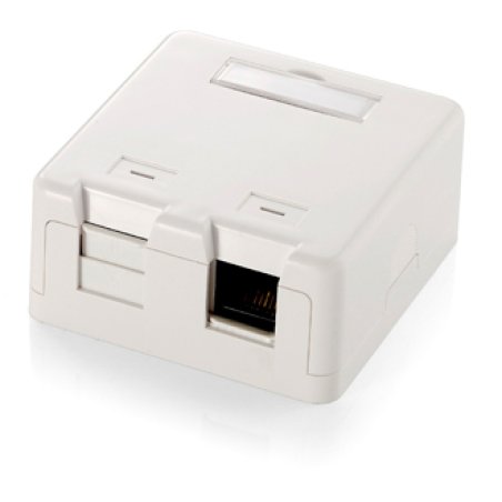 Equip 125122 Surface Mounted Keystone Box for 2 Keystone Jacks, white